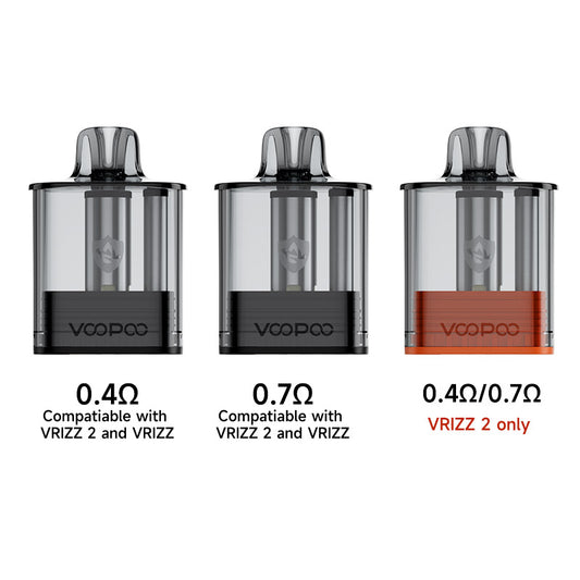 VOOPOO Vrizz Pod Cartridge V2 for Vrizz 2 Kit, Vrizz Kit 15ml(2pcs/pack)