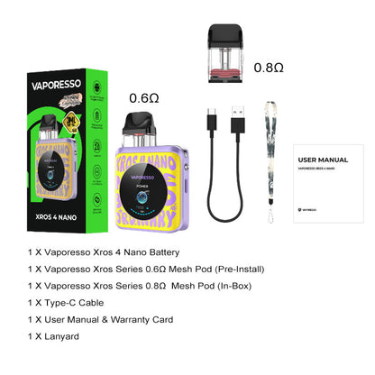 vaporesso xros 4 user manual Vaporesso XROS 4 Nano Pod Kit 30W Clearance