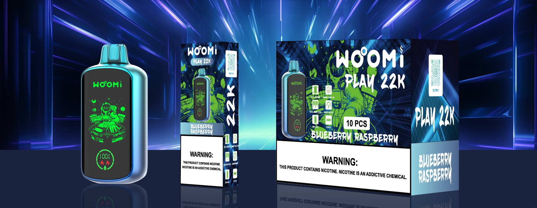 Woomi Play 22000 Puffs Rechargeable Disposable Kit (Full LED Screen) 10pcs/pack Cheap Sale at Vapormo.com vapormo.com Woomi Play 22000 Puffs Rechargeable Disposable Kit (Full LED Screen) 10pcs/pack Cheap Sale at Vapormo.com vapormo.com