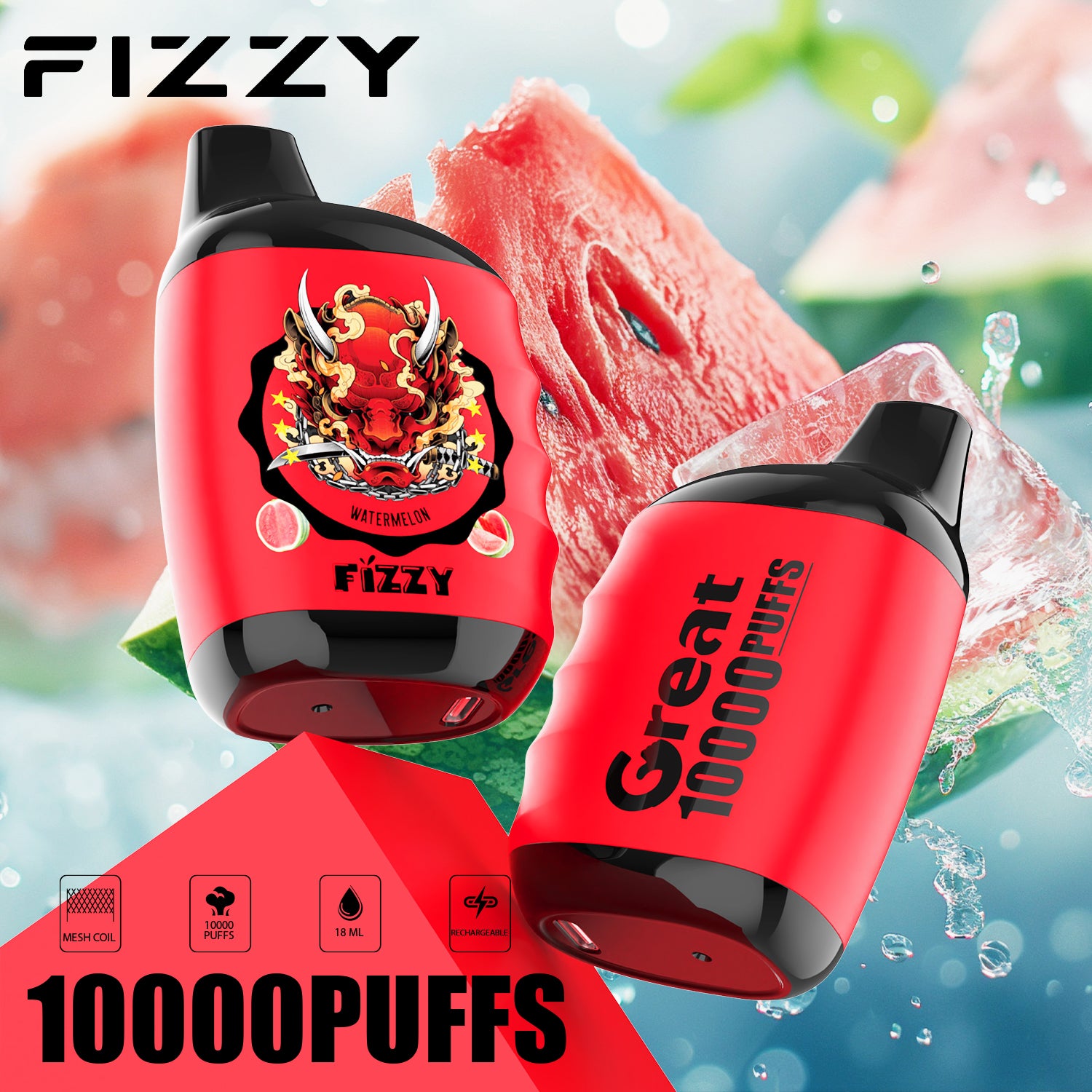 Fizzy GREAT 10000 Puffs Rechargeable Disposable Vape cheap sale | vapormo.com Fizzy GREAT 10000 Puffs Rechargeable Disposable Vape cheap sale | vapormo.com