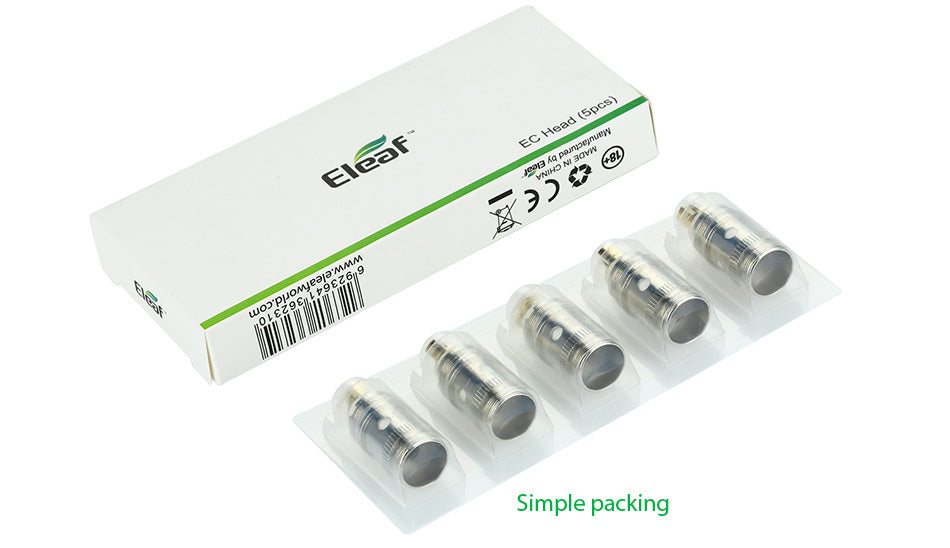 5PCS-PACK Eleaf EC NC Notch Coil Head 0.25 Ohm