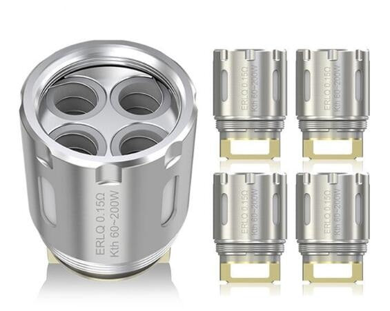 5PCS-PACK Eleaf ERLQ Quadruple Coil Head 0.15 Ohm for MELO RT 25