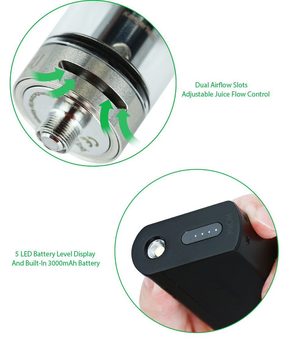 KangerTech KONE 3000mAh Starter Kit with PANGU 3.5ML Tank