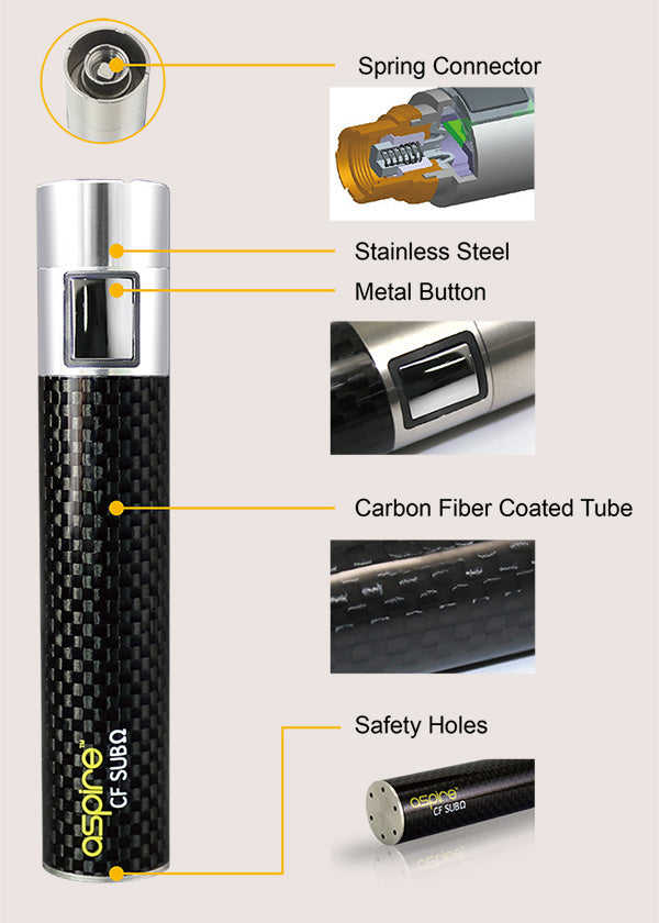 Aspire CF MOD SUB- Ohm 2000mAh with 18650 Battery