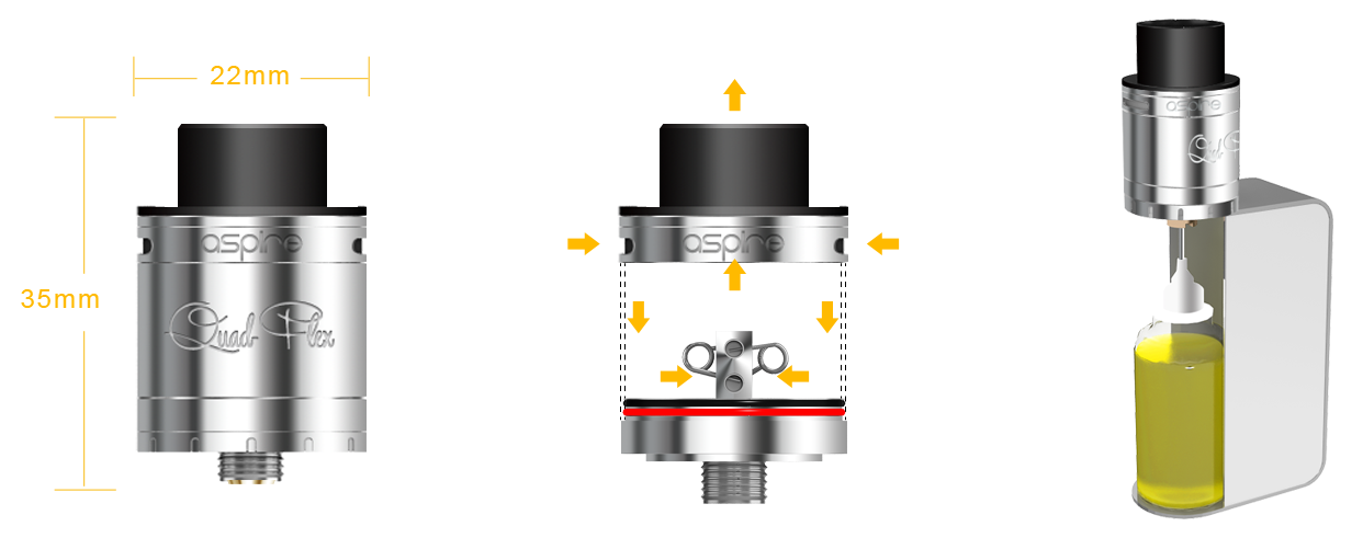 Aspire Quad-Flex Power Pack 4-in-1 Tank Atomizer