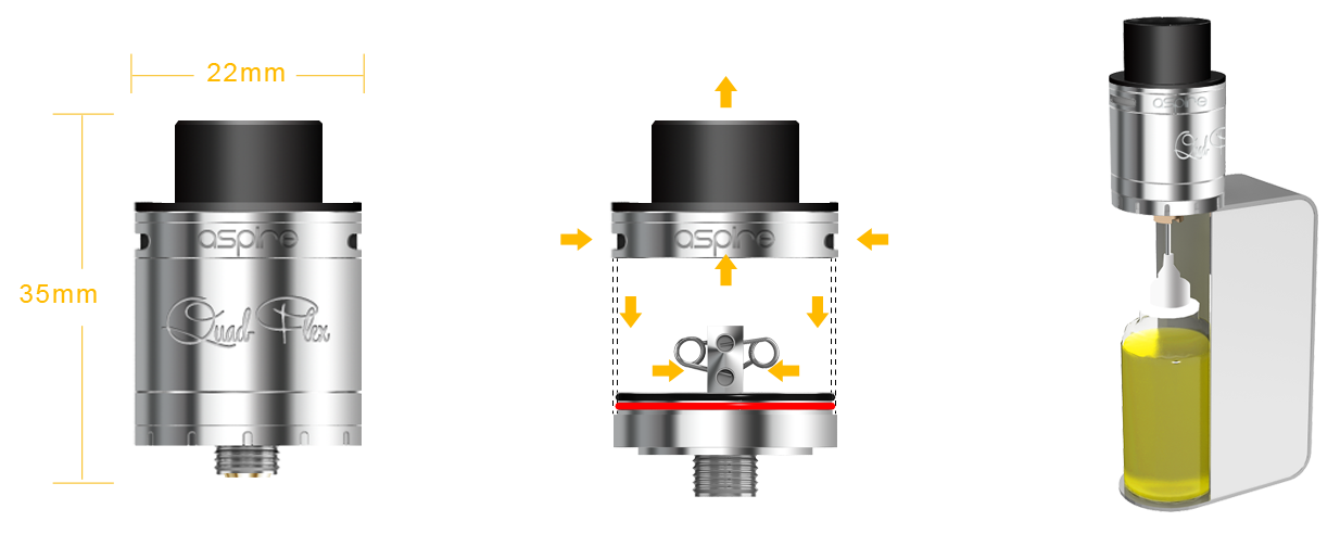 Aspire Quad-Flex 22mm Survival Kit