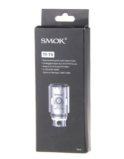 5PCS-PACK SMOK TFV4-TFV4 Mini TF-T8 Clapton Octuple Coil 0.16 Ohm