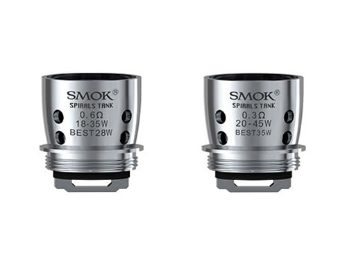 5PCS-PACK SMOK Spirals Dual Core 0.3 Ohm-0.6 Ohm Coils