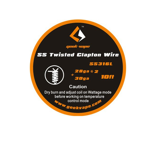 1PCS-PACK Geekvape SS Twisted Clapton TC Wire (28ga*2+30ga) 10FT
