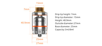 Geekvape Ammit Dual Coil RTA Tank Atomizer 3-6ML