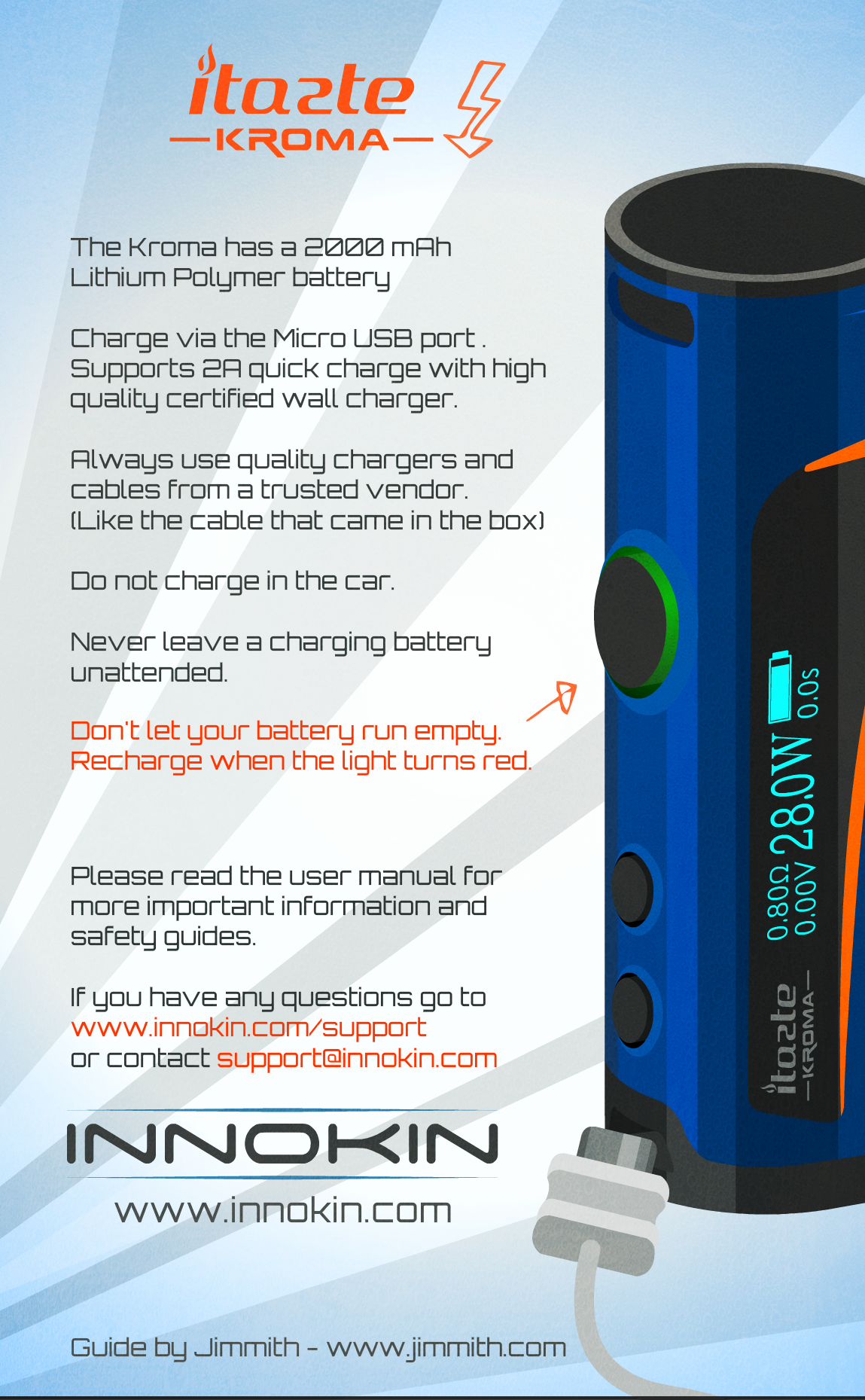 Innokin iTaste Kroma 75W 2000mAh Starter Kit with Slipstream 2.0ML Tank