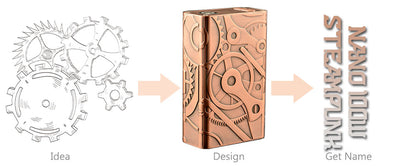 Teslacigs Nano 100W TC Steampunk 4500mAh Battery TC Mod