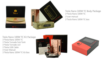 Teslacigs Nano 100W TC Steampunk 4500mAh Battery TC Mod