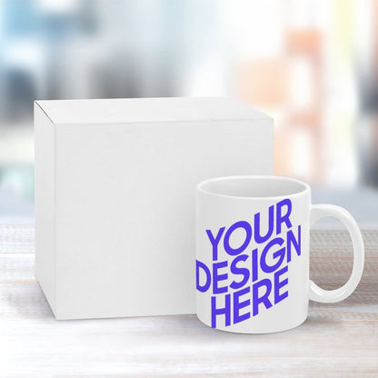 White Custom Mugs Personalised Photo Mug (Double sided same photo) - Made in USA, Free Shipping