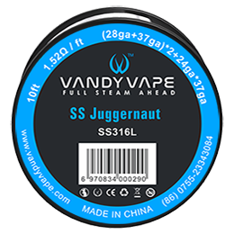 Vandy Vape SS Juggernaut Wire SS316L ((28GA+37GA)*2+24GA*37GA 10FT 1.52Ω-FT)