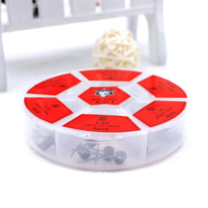 24PCS-PACK Demon Killer Flame Coil 6 in 1 Ni80 Pre-built Heating Wire Kit