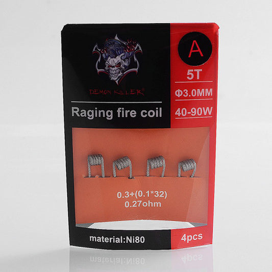 Demon Killer Raging Fire Coil Ni80 Pre-made Heating Wire 4PCS-PACK