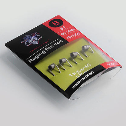 Demon Killer Raging Fire Coil Ni80 Pre-made Heating Wire 4PCS-PACK