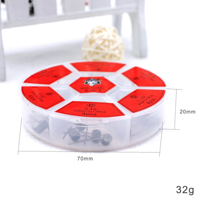 24PCS-PACK Demon Killer Flame Coil 6 in 1 Ni80 Pre-built Heating Wire Kit