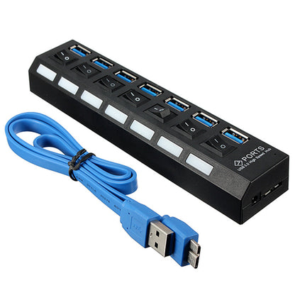 7 Port High SuperSpeed Adapter USB 3.0 Hub