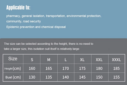 Composite Non-woven One-piece Isolation Clothing Protective Clothing