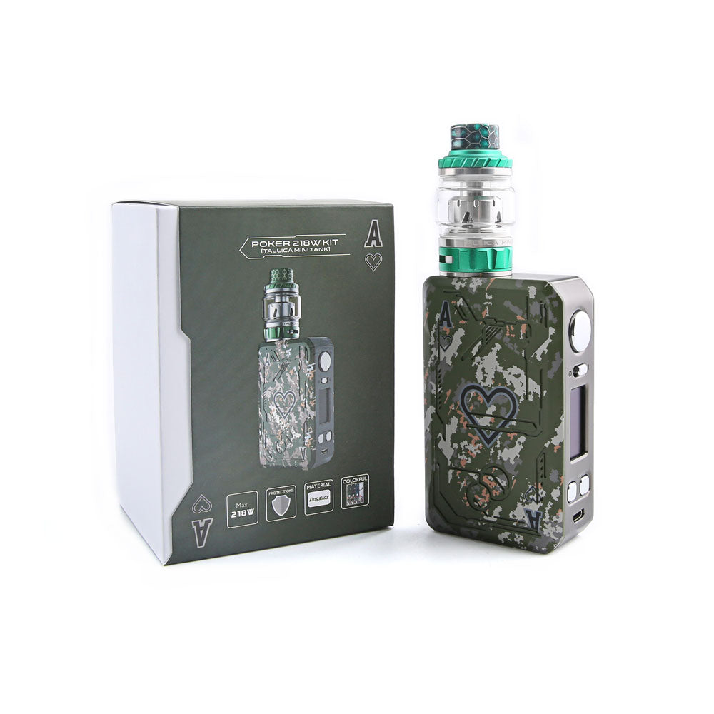 Teslacigs Poker 218 Kit with Resin Tallica Mini Tank 4ml-6ml
