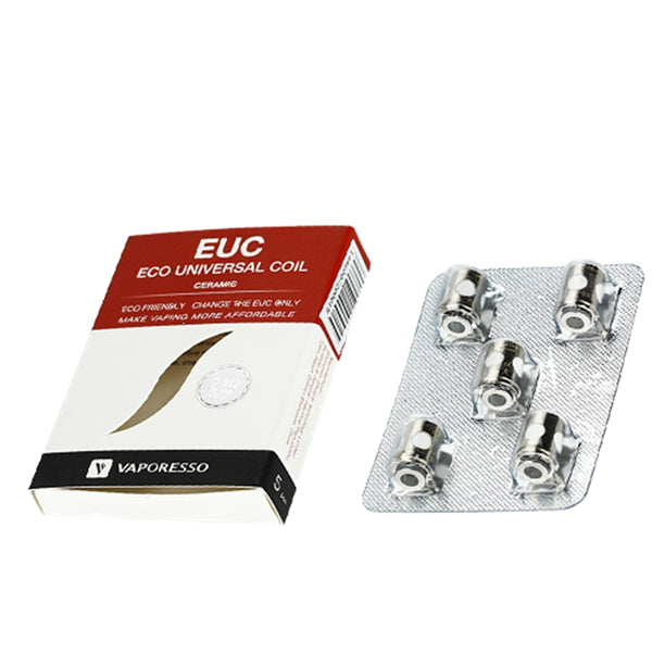 5PCS-PACK Vaporesso SS316 Ceramic EUC Coil 0.3 Ohm for VECO ONE