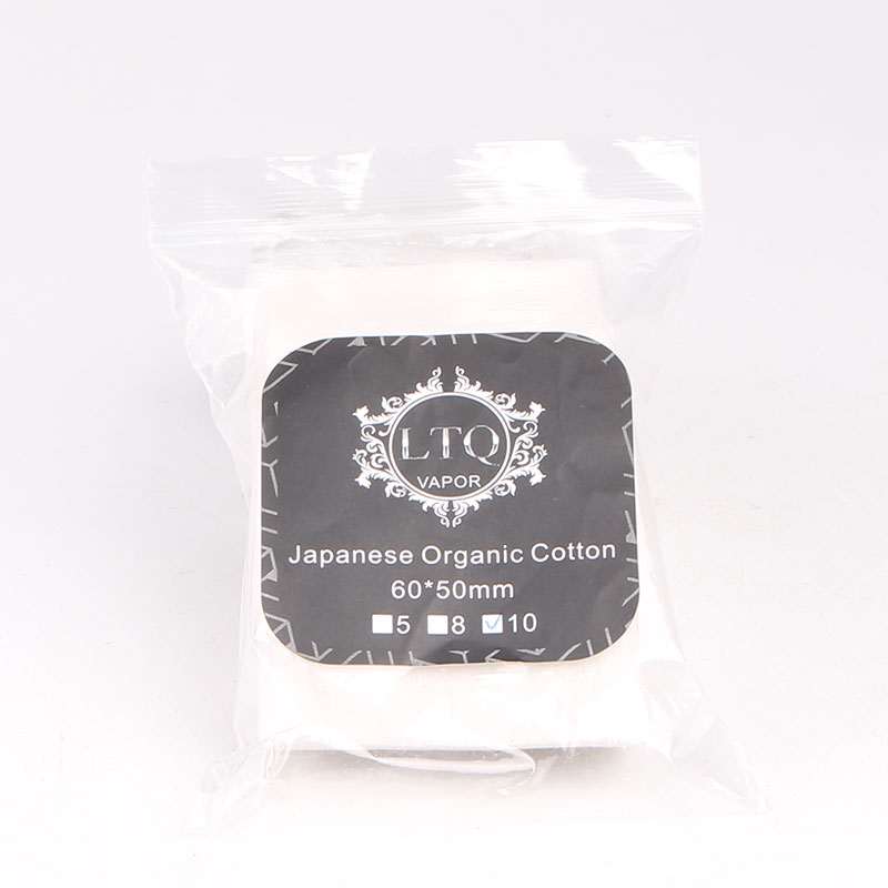 8PCS-PACK LTQ Vapor Japanese Organic Cotton 60*50mm