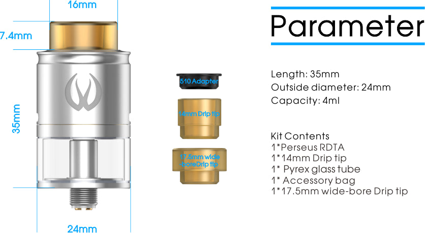 Vandy Vape Perseus RDTA Tank Atomizer (4ML)