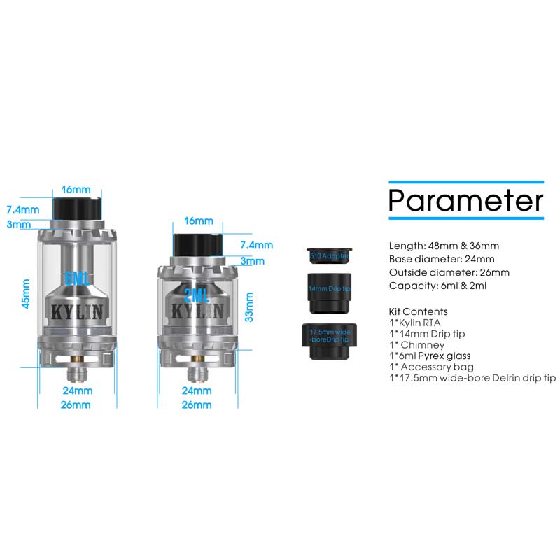 Vandy Vape KYLIN RTA Tank Atomizer (2ML)-6ML